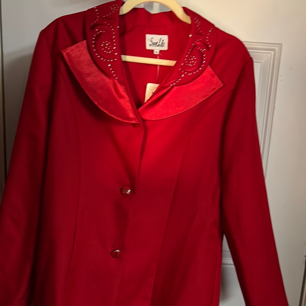 NWT Red Embellished Women's Jacket